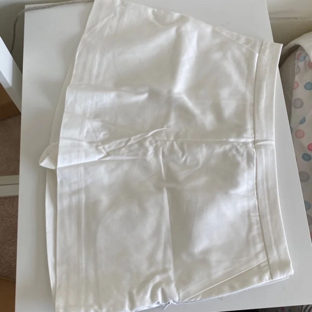 Short white skirt